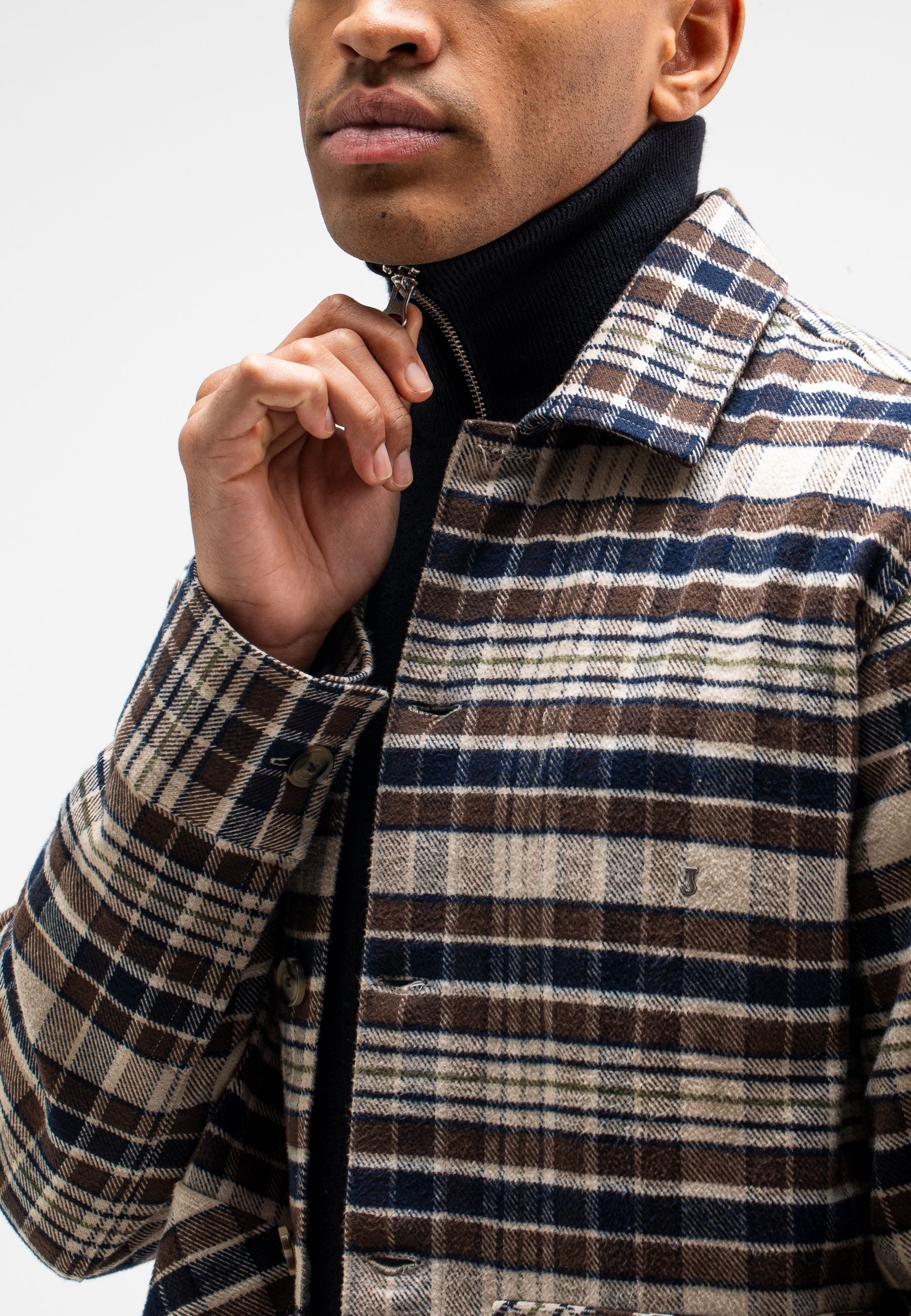 Folsum Brown Check Overshirt