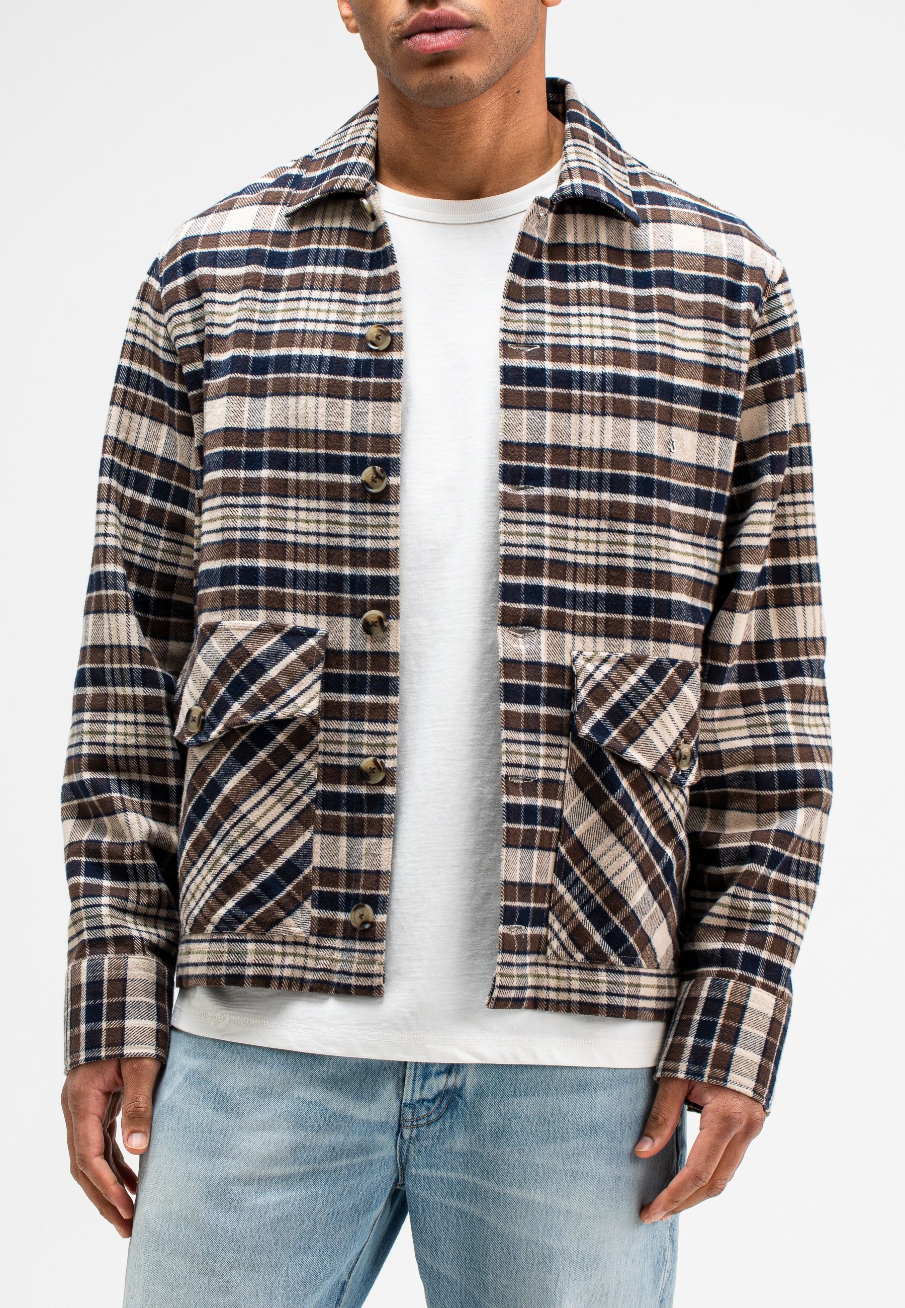 Folsum Brown Check Overshirt