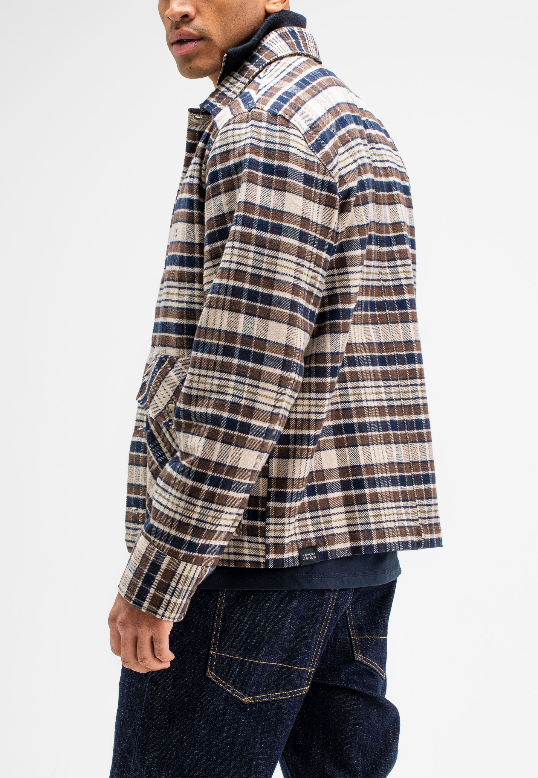 Folsum Brown Check Overshirt