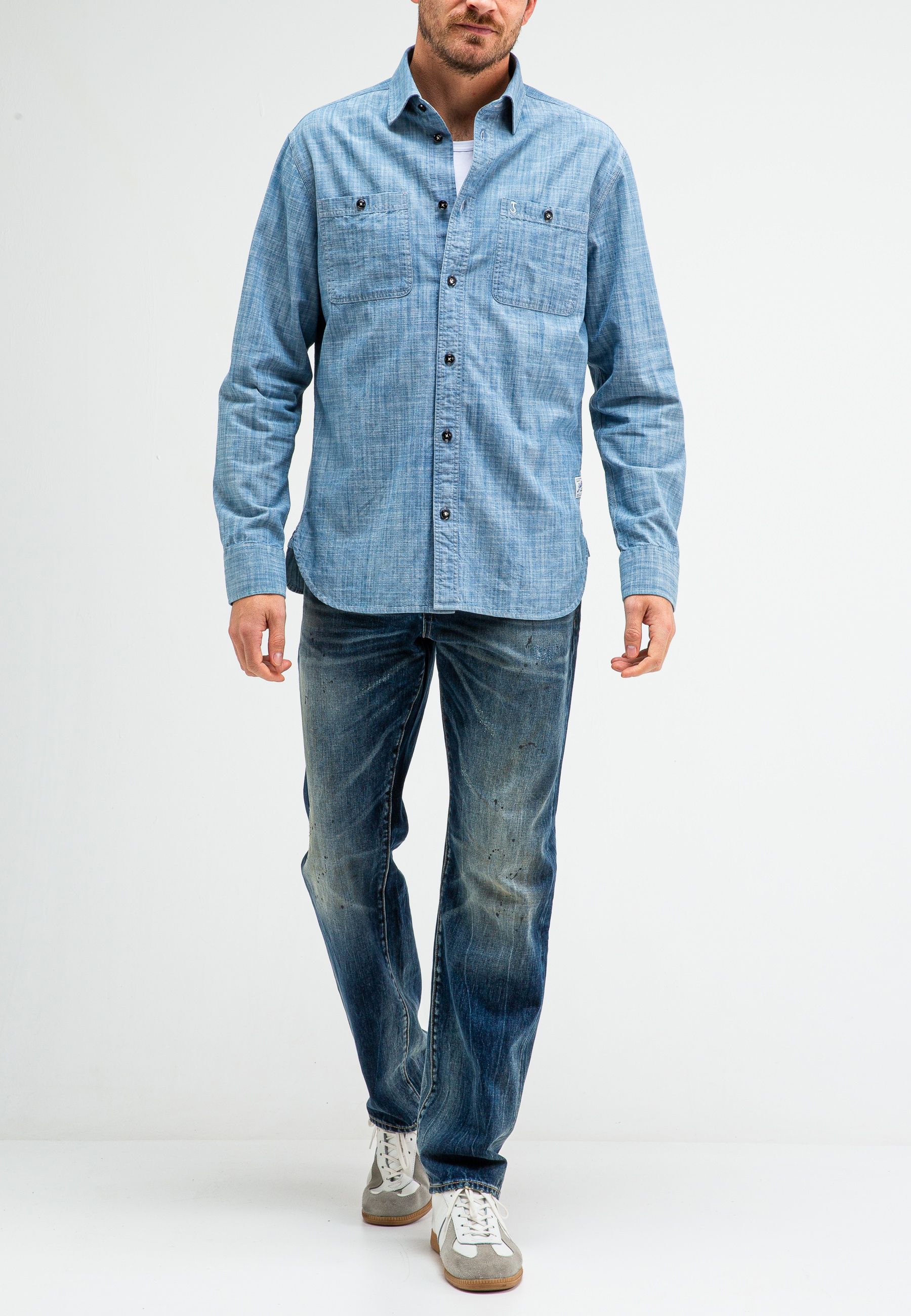 Aidan Worker Chambray Shirt