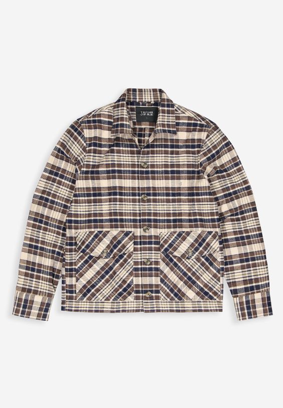 Folsum Brown Check Overshirt